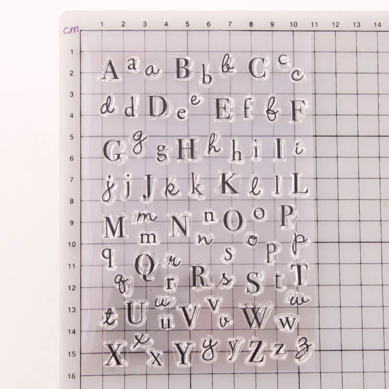 Letter Alphabet Transparent Silicone Clear Rubber Stamp Sheet Cling Scrapbooking DIY