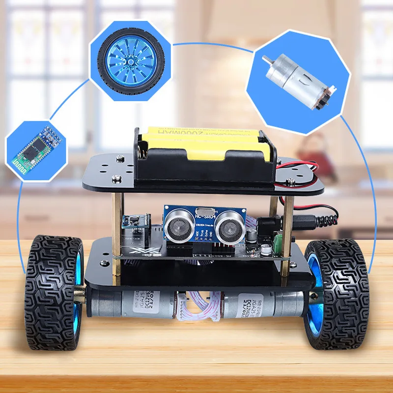 AI Self Balancing Car Kit For Arduino High Stability Ultrasonic Bluetooth Remote Control For Programming Maker Competition