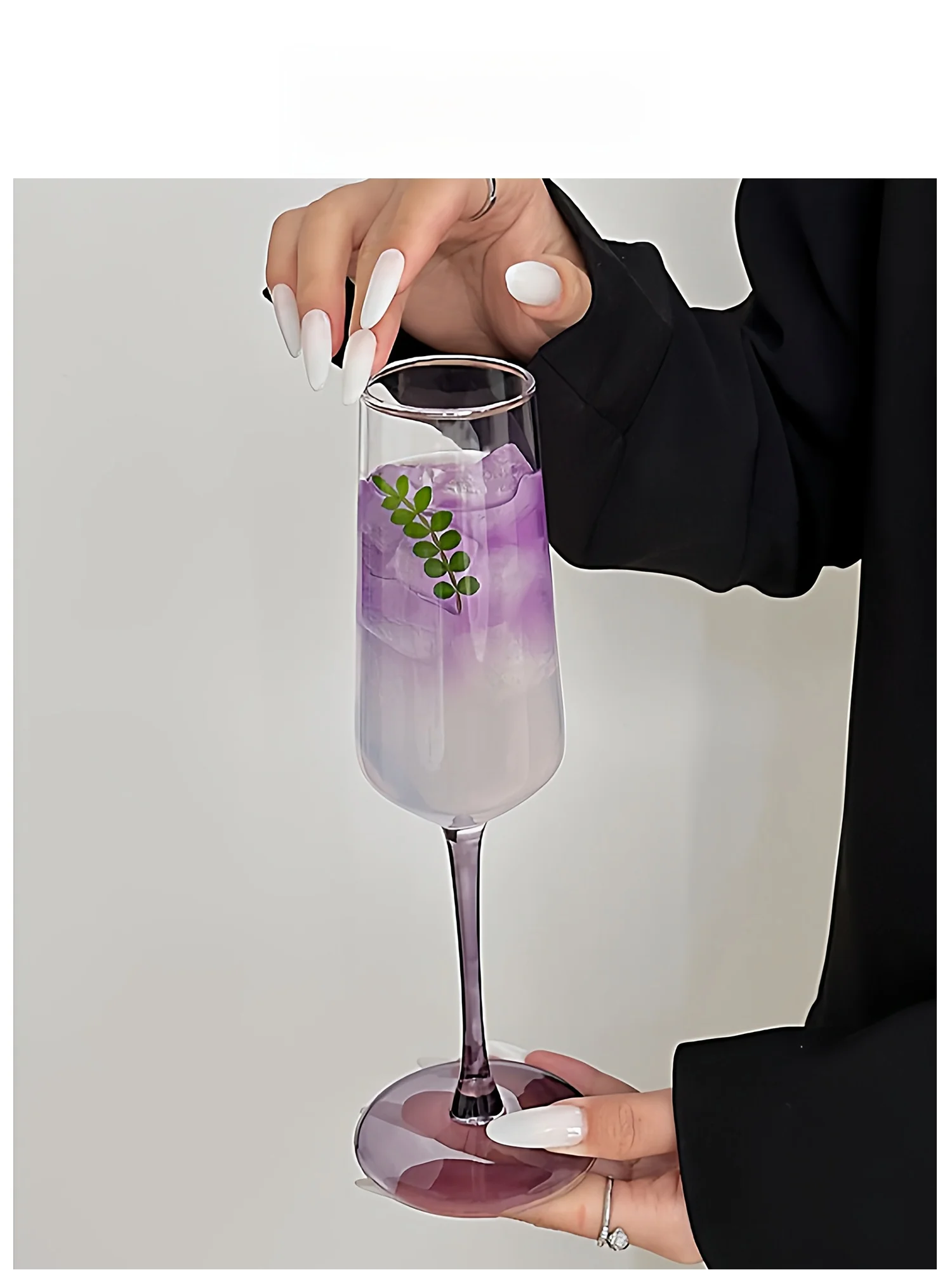 Copas de champán Eku Pro Clear Wave Highball, estilo nórdico, copas de vino para uso doméstico, utensilios para bebidas de al...