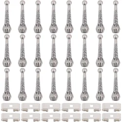 36pcs Bolo Tie Findings Kit with 24Pcs Bolo Tie Tips Replacement End Caps and 12pcs Bolo Tie Slide Clasp Bolo Tie Supplies