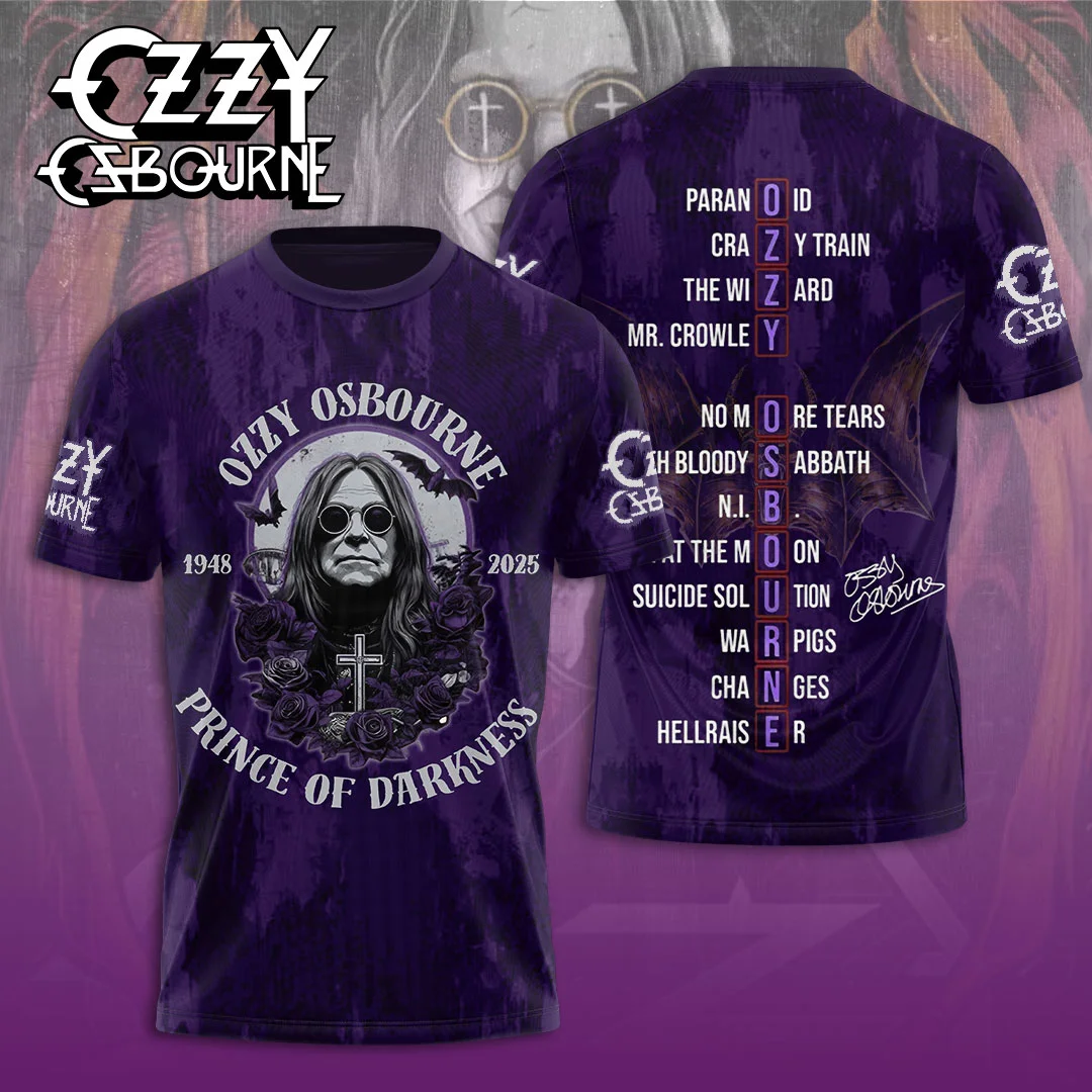 حار روك Ozzy الفرقة ثلاثية الأبعاد تي شيرت مطبوع الرجال النساء موضة الهيب هوب قصيرة الأكمام الرياضة بلوزات مستديرة العنق تيز للرجال الملابس