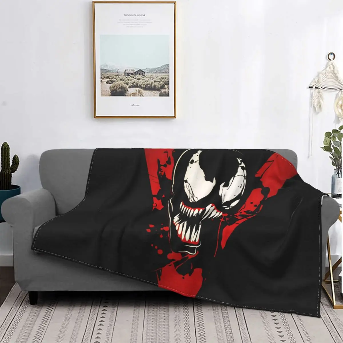 V Marvel Venom Blanket Velvet All Season Breathable Thin Throw Blankets For bed Plush Thin Quilt