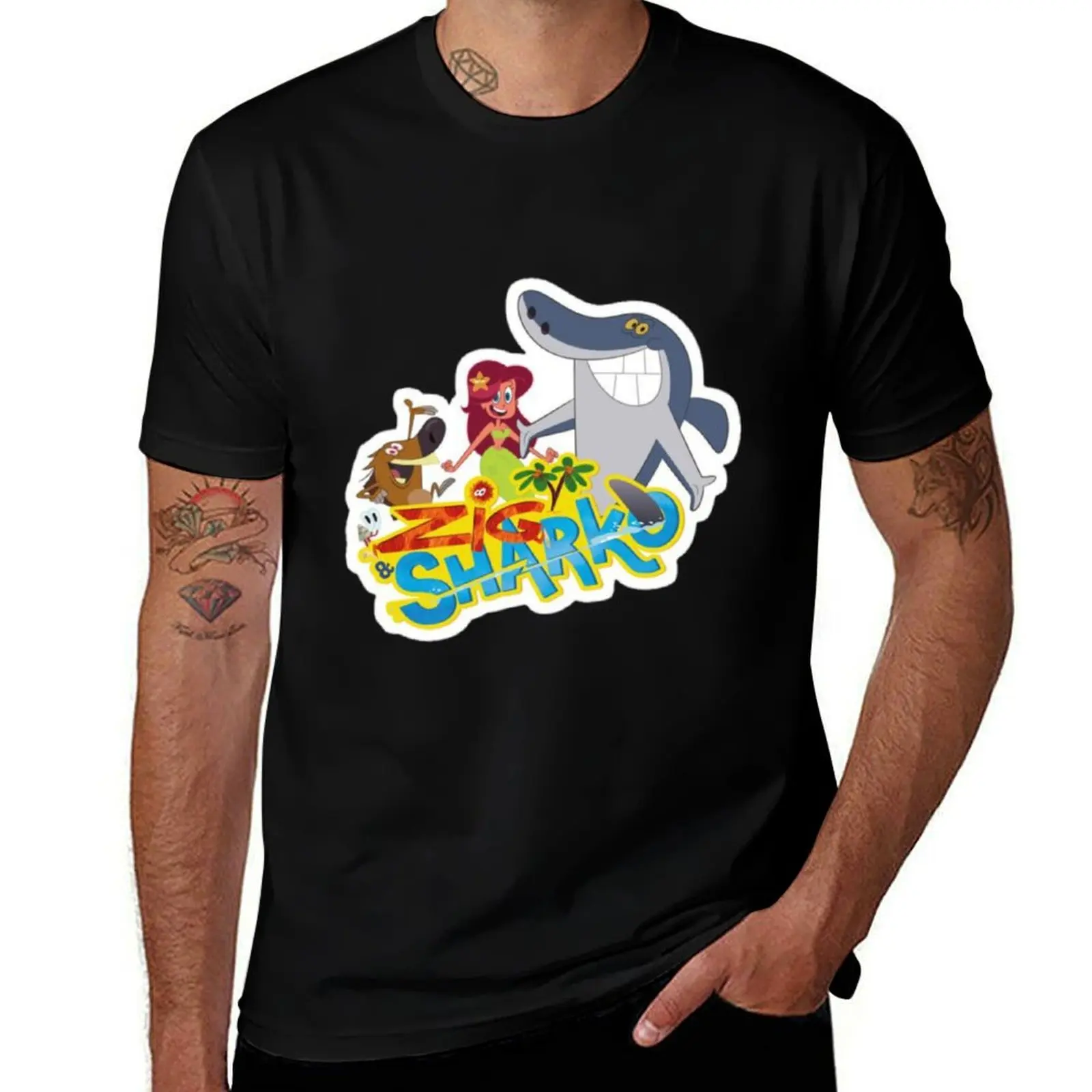 

zig and sharko marina T-Shirt anime tshirt anime t shirts graphic tee shirt plain black t shirts men