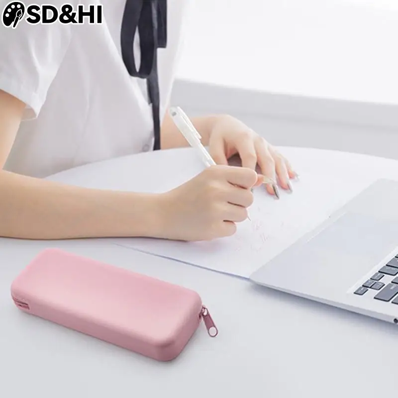 Soft Silicone Pencil Case Zipper Large Capacity Pen Stationery Makeup Storage Pouch Bag Organizer Student Gift School Supplies