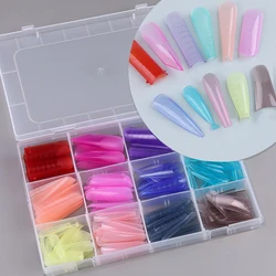 288pcs Dual Forms for Poly Nail Gel Dual Nail Forms Extension Molds Stiletto Coffin Square Nail Tips for Builder Gel Manicure
