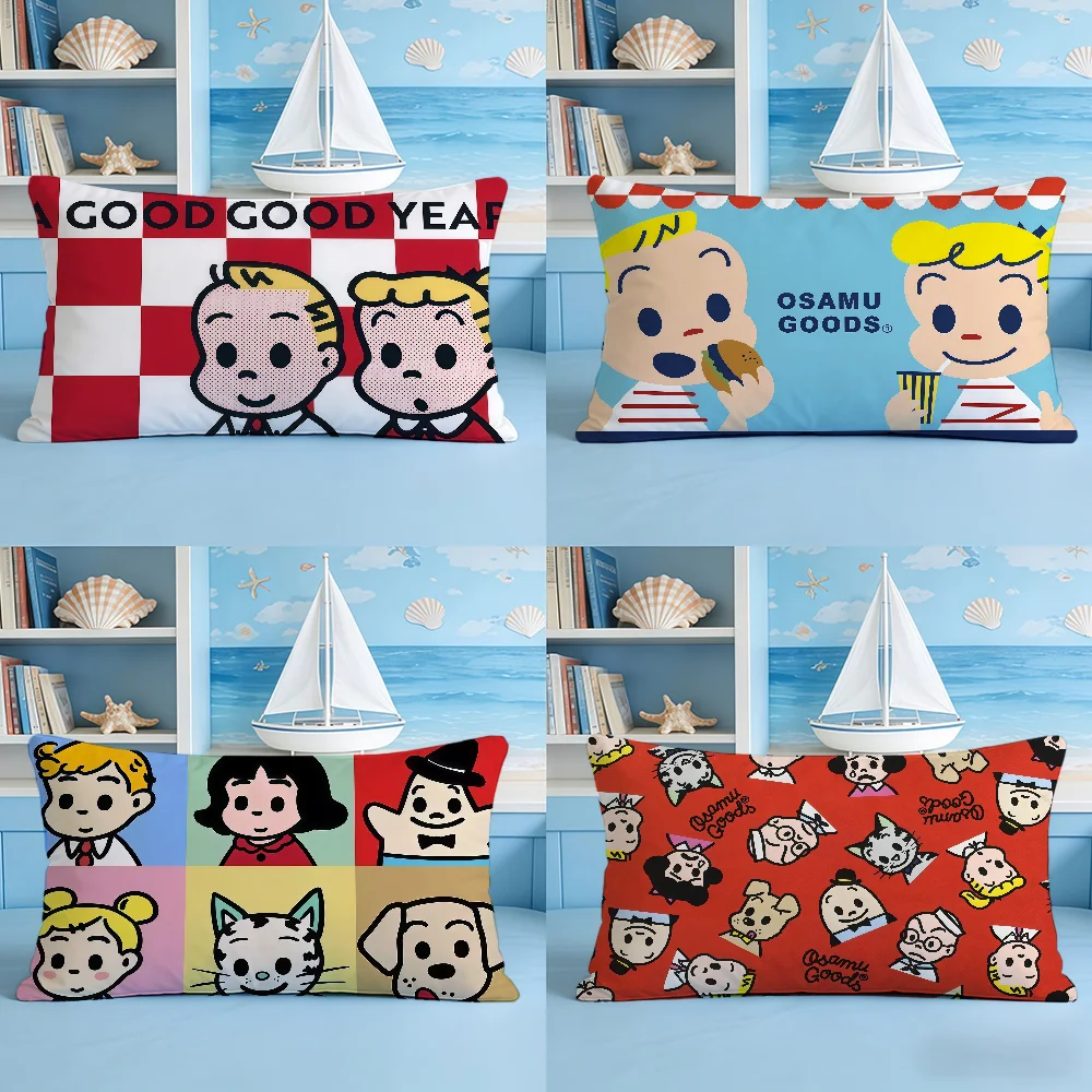 Brand O-Osamu G-GoodsE-E Cushion Cover Rectangle Decorative Long Pillow Cases Sofa Bench Bedroom Chair LivingRoom