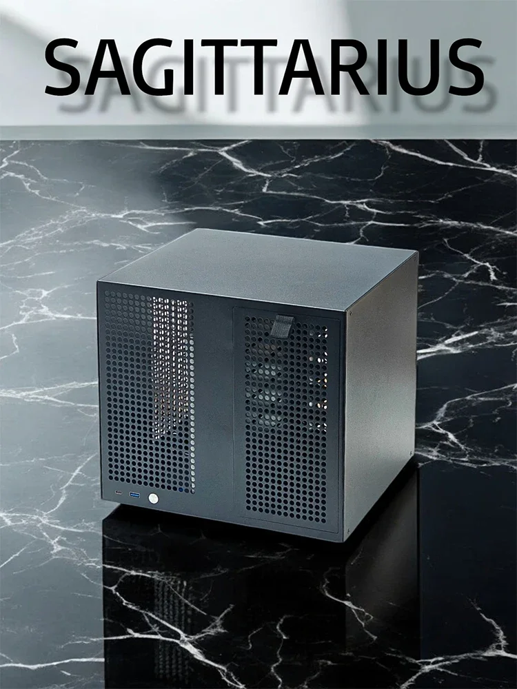 Sagittarius 8-positie NAS-chassis MATX moederbord/ATX-voeding, PCIe-uitbreiding over volle hoogte