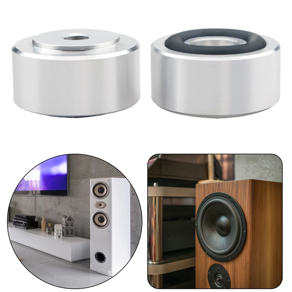 

4 Pcs HIFI Speaker Spikes Stand Feet Pad Aluminum Alloy Anti-Slip Isolation Absorb Shock Amplifier Base Feet for Speaker DAC