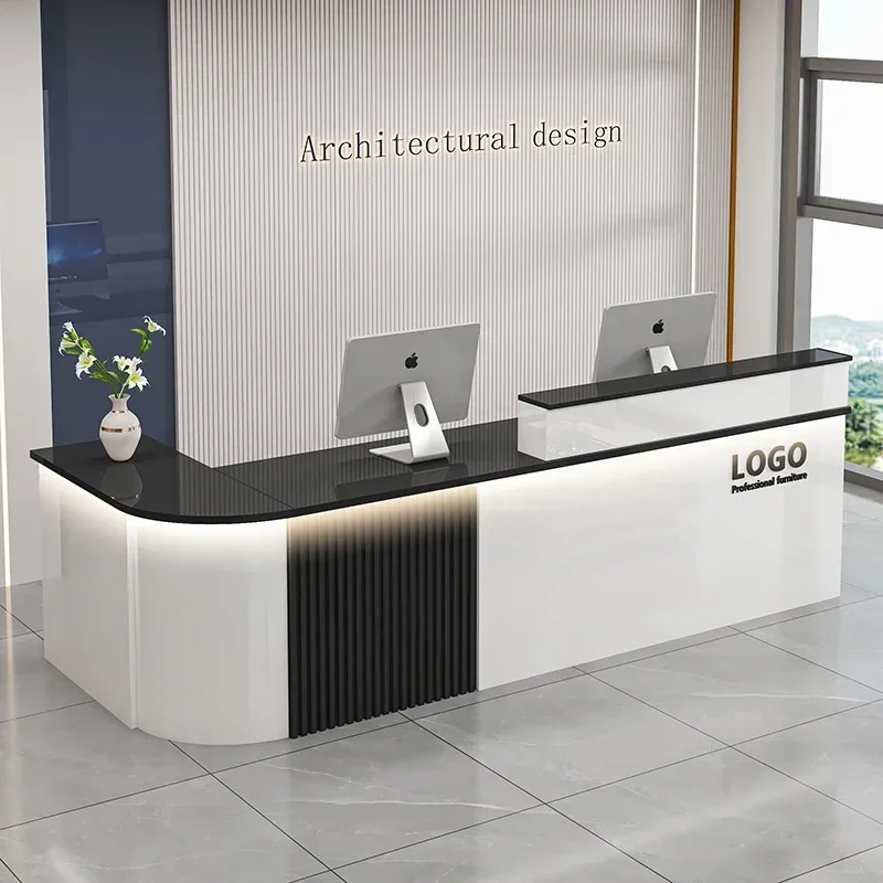 

Профессиональная офисная барная стойка: простой, роскошный, элегантный дизайн, стойка ресепшн, современный салонный барный прилавок, коммерческая мебель класса люкс