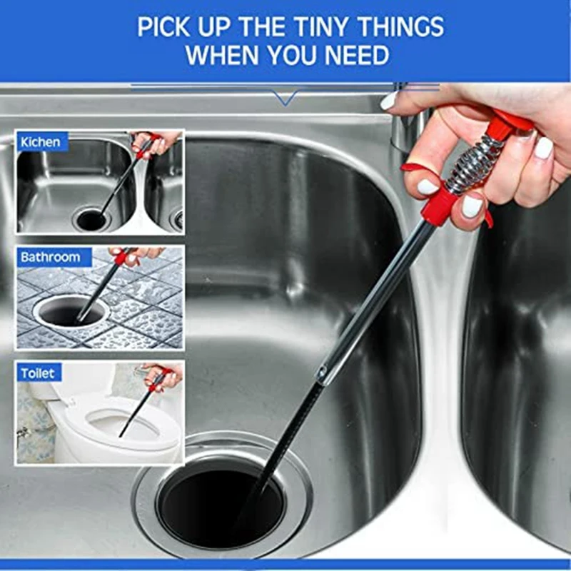 5Pcs Telescoping Magnet Pick Up Tool Set Extendable Claw Tool Bendable Spring Telescoping For Home Sink Drains Kitchen