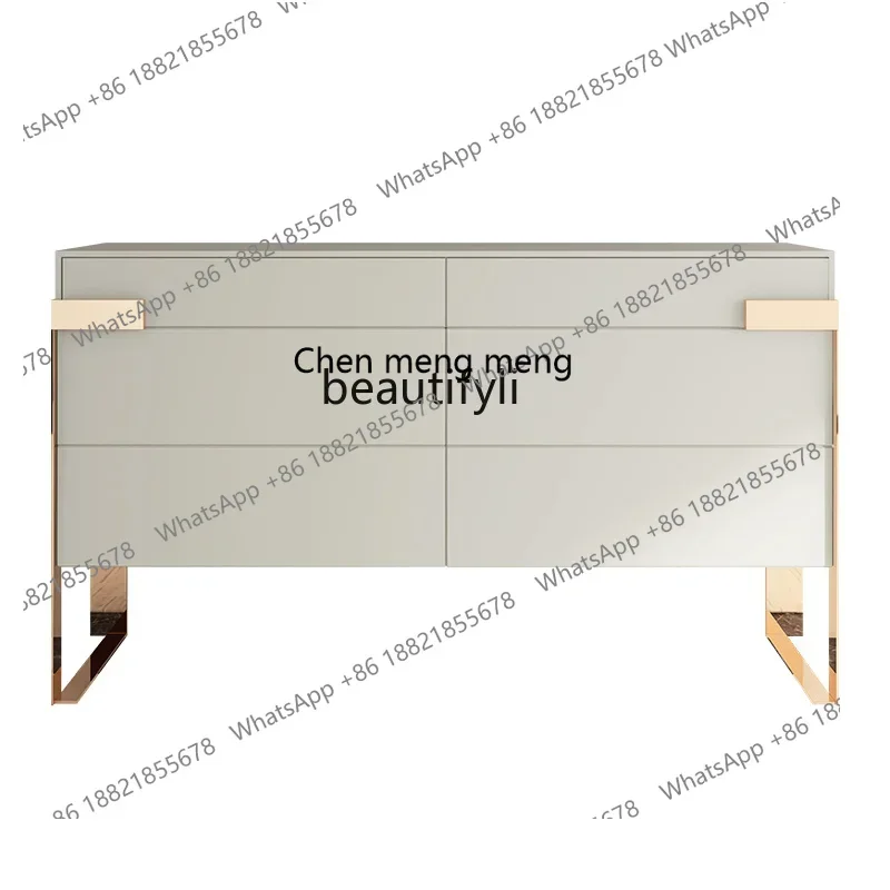 

New style American Light Luxury-Style Chest of Drawers Chest of Six Drawers Solid Wood Entrance Cabinet Chest of Drawer TV Cabin