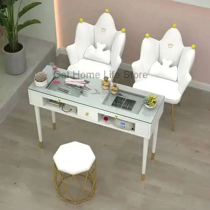 

Nails Bar Table Professional Nail Vacuum Cleaner Manicure Offer Luxury Tech Acrylic Tables Aspiration Portable Lamps Small Carry