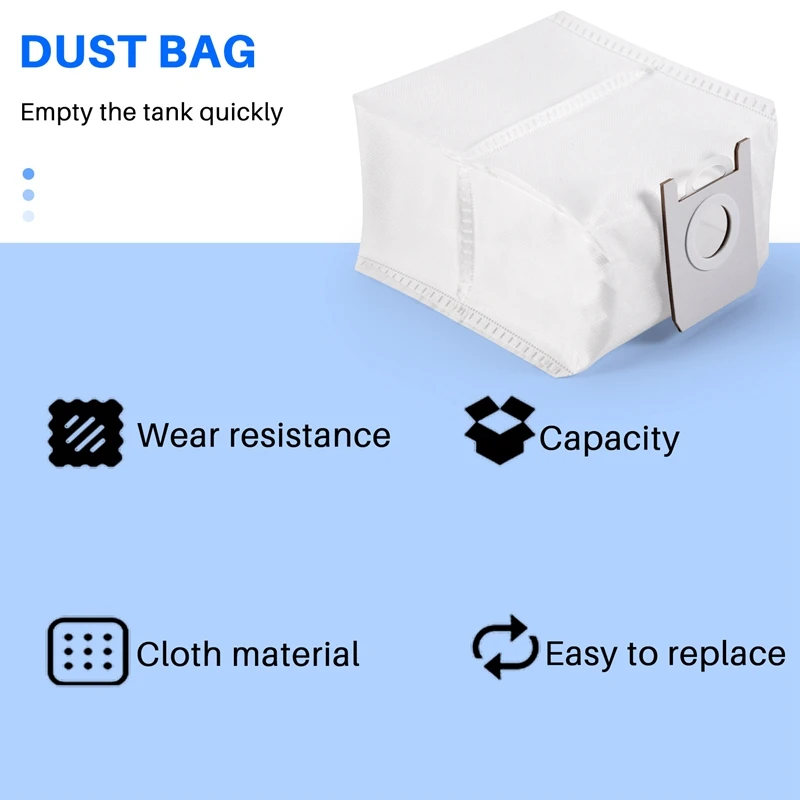 24Pcs Dust Bag For ROIDMI EVE Plus Vacuum Cleaner Parts Household Cleaning Replace Tools Accessories Dust Bags