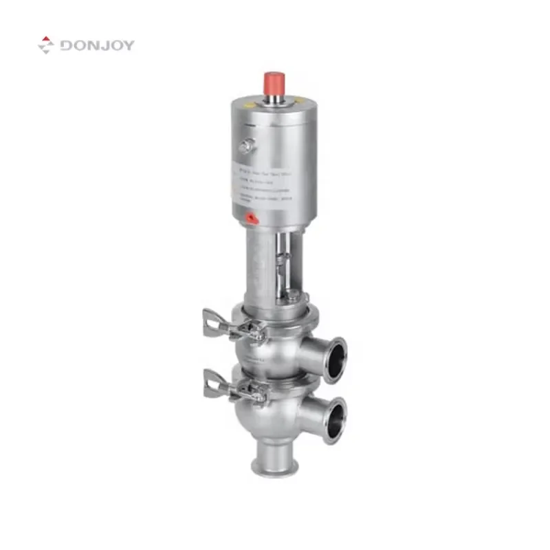 

DONJOY Stainless Steel 3 Way Double Seat Pneumatic Divert Seat Reversing Valve