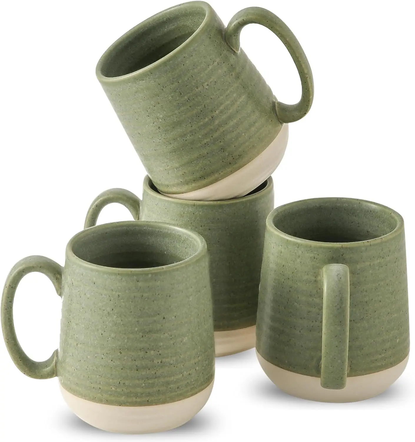 

Large Ceramic Coffee Mugs Set - 15 OZ Porcelain Coffee Latte Cups Set of 4 with Handle Perfect for Cappuccino, Tea, Mocha