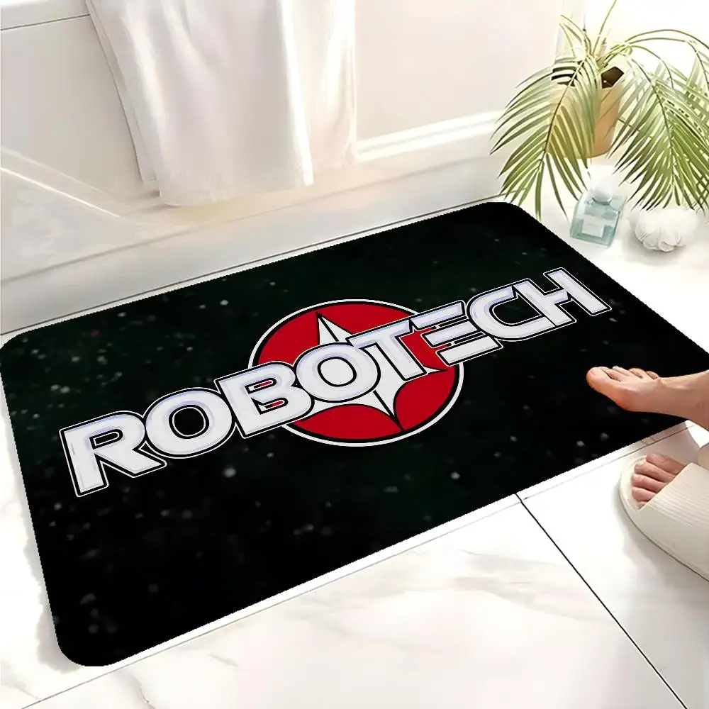 Alfombra de baño Anime R-Robotech, antideslizante, absorbe el agua, alfombra larga para dormitorio, alfombra de bienvenida