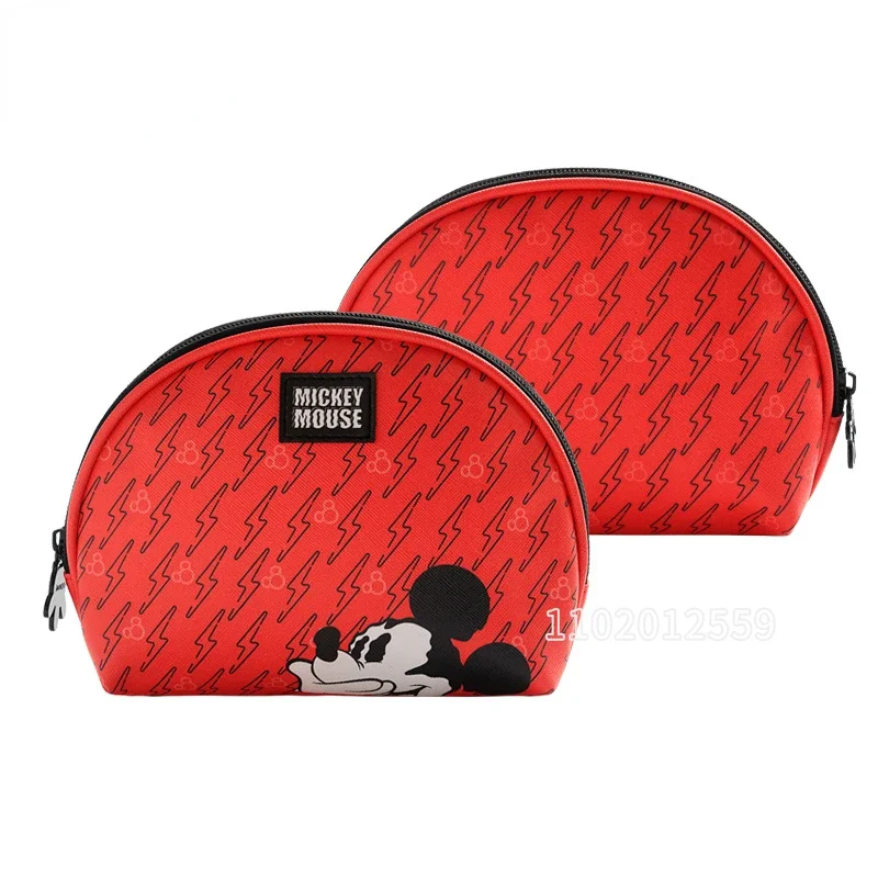 Disney Mickey Original New Zero Wallet Large Capacity Cosmetic Bag Cartoon Wash Bag Fashion PVC Portable Travel Cosmetic Bag