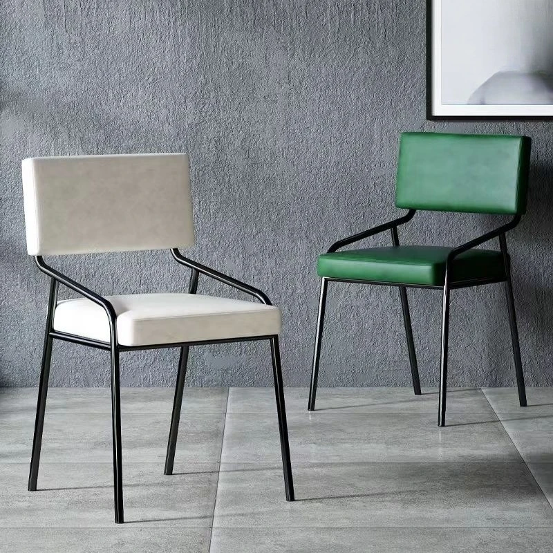 

Dining table back chair household leisure chair wrought iron milk tea shop restaurant cafe chair