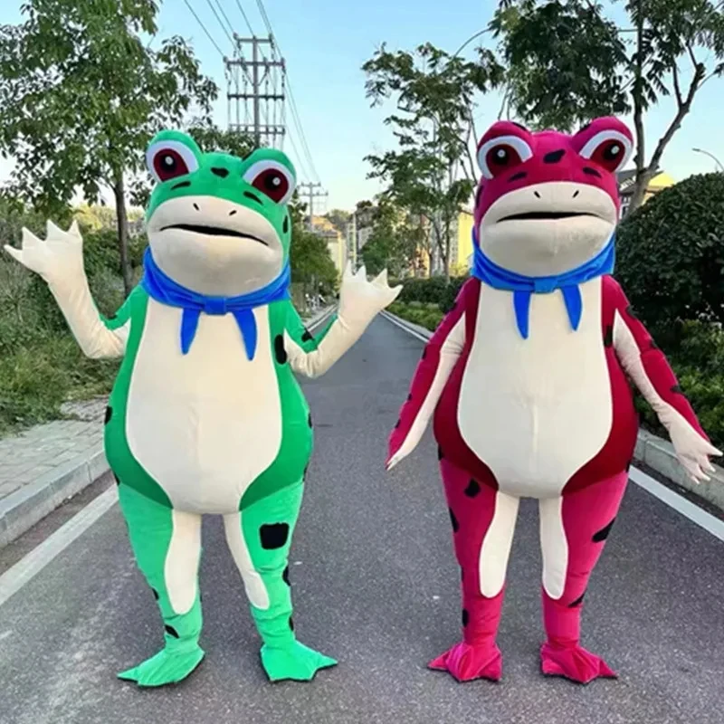 

Frog Mascot Costume People Wear Walking Cartoon Doll Costume Inflatable Toad Funny Performance Props Tiktok