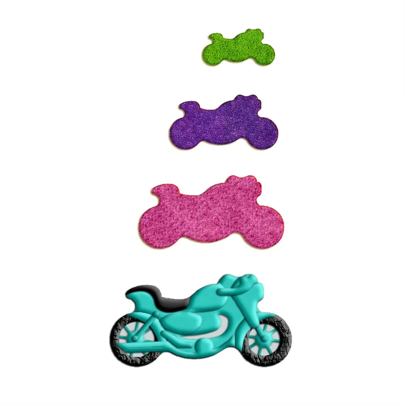 Four Specifications Cartoon Two-wheeled Motor Vehicle,Motorcycle,Plastic Mold,Cake Fondant Tools,Cookie Sushi and Fruits Cutters