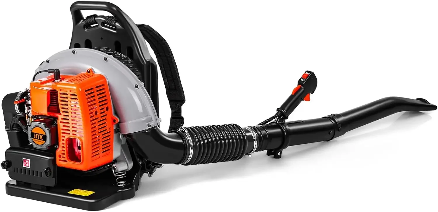 63 CC Gas Backpack Leaf Blower - 2-Stroke Engine, High-Velocity 665 CFM, Ergonomic Design, Low Vibration, and Cruise Control