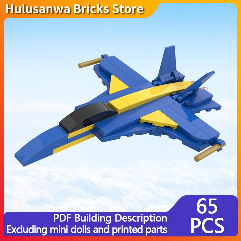 

F/A-18 Hornet Blue Ange Modern Military Fighter Jets Model MOC Building Bricks War Equipment Modular Gifts Children Toys Suit