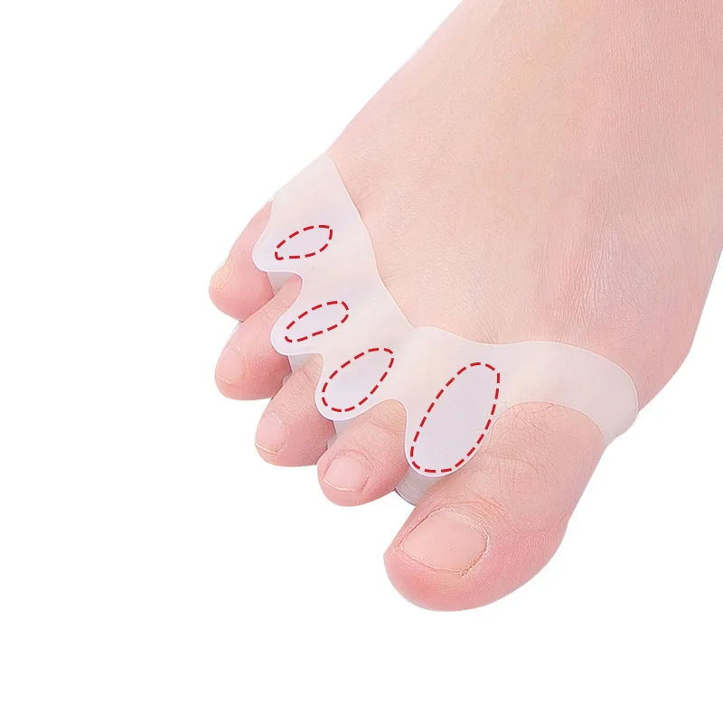 2Pcs Silicone Toe Separator Finger Foot Fingers Separators Foot Woman Man Bunion CorrectorHallux Valgus Corrector Toe Correction