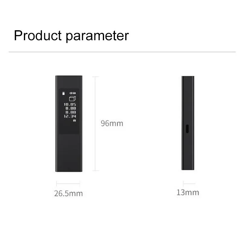 Imagem -06 - Duka Ls5 Laser Telêmetro Medidor de Distância Oled Tela Toque 40m Digital Eletrônico Régua Medida Fita Laser Range Finder