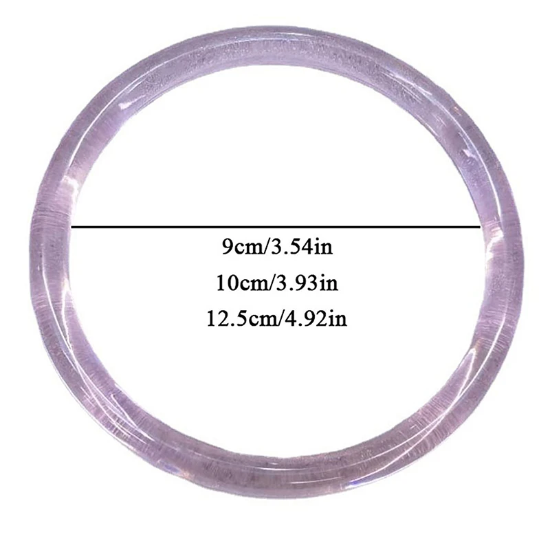 1Pcs Acrylic Round Bag Handle Transparent Colored Purse Frames Clasp Handbag Sewing Brackets Handles Bag Accessories 9/10/12.5cm