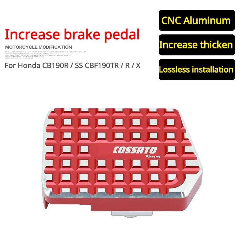 

CNC Motorcycle Rear Foot Brake Pedal Enlarge BrakePeg Pad Extender Accessories For Honda CB190R / SS CBF190TR / R / X 190