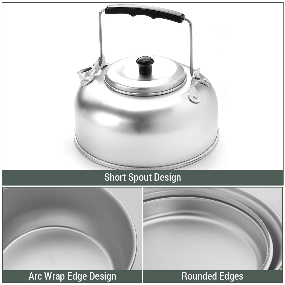 10pcs Camping Stove Kit Camping Pot Pan Stove Set Outdoor Frying Pan Kettle for Outdoor Camping Cooking Backpacking