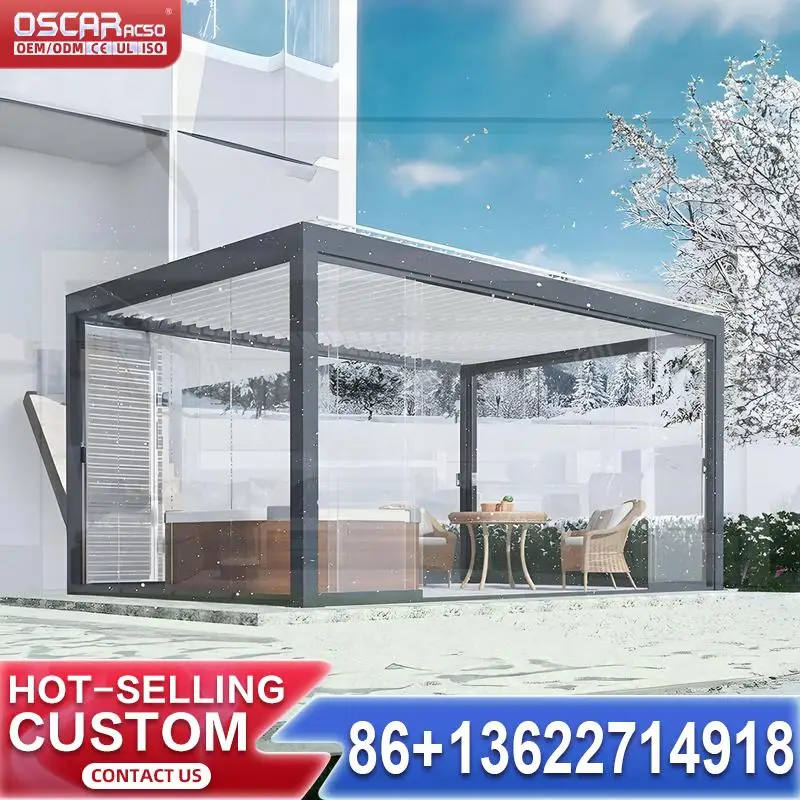 

Terrace Roofing Aluminum Louver Metal Villa Garden Outdoor Kitchen Pergola