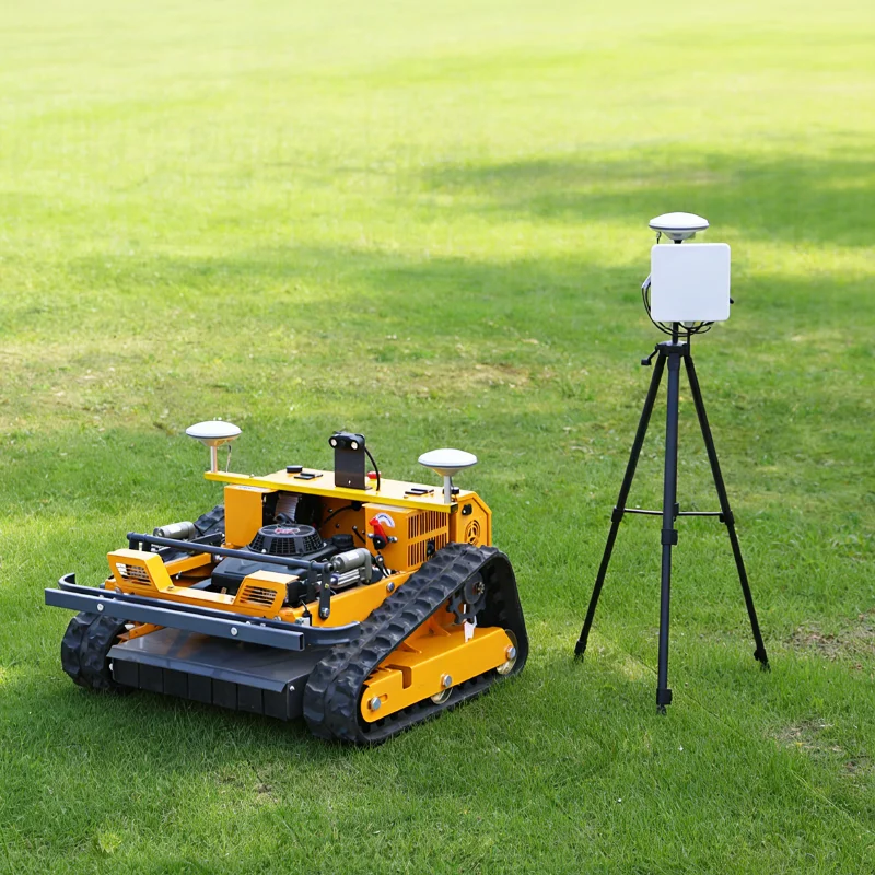 

Customized greenhouse track type remote control lawn mower, indoor weeding machine, special blade for ordering and sending