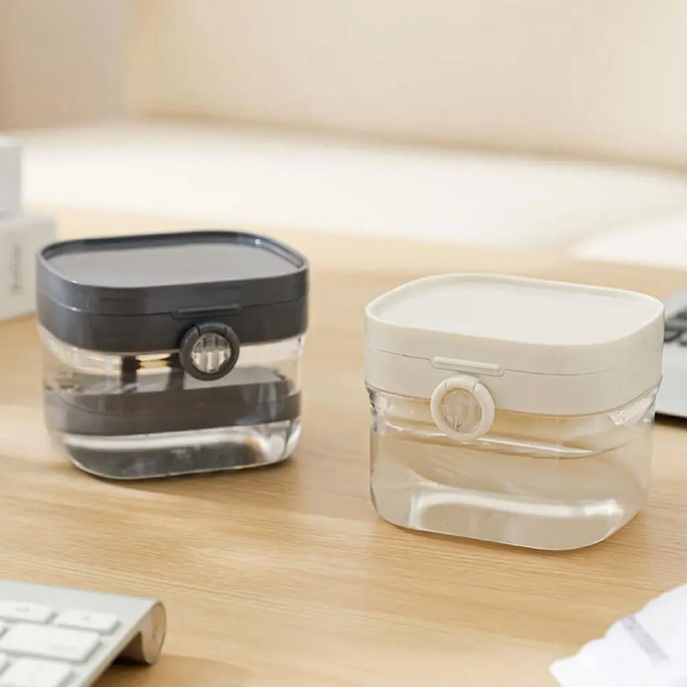 

Transparent Double Layer Braces Storage Box Portable Sealed Orthodontic Retainer Case Food Grade with Brush&Mirror