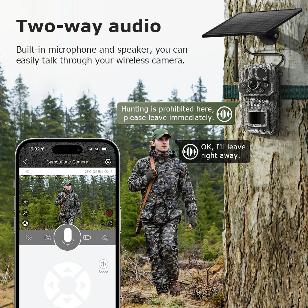 Ucon 4G LTE Cellular Trail Camera 5MP Solar Camera PIR Motion Activated 0.2s Trigger Time Night Vision Wildlife Hunting Cameras