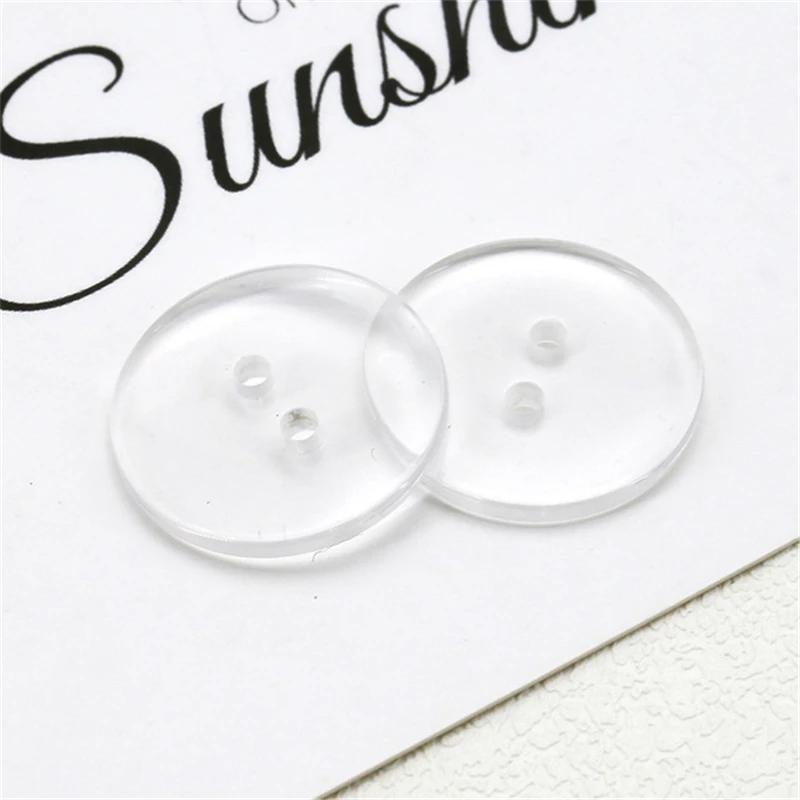 Transparent Small Suit Pad Button Bread Round Resin Sewing Buttons Black White Plastic Buttons For Dolls Diy Scrapbooking