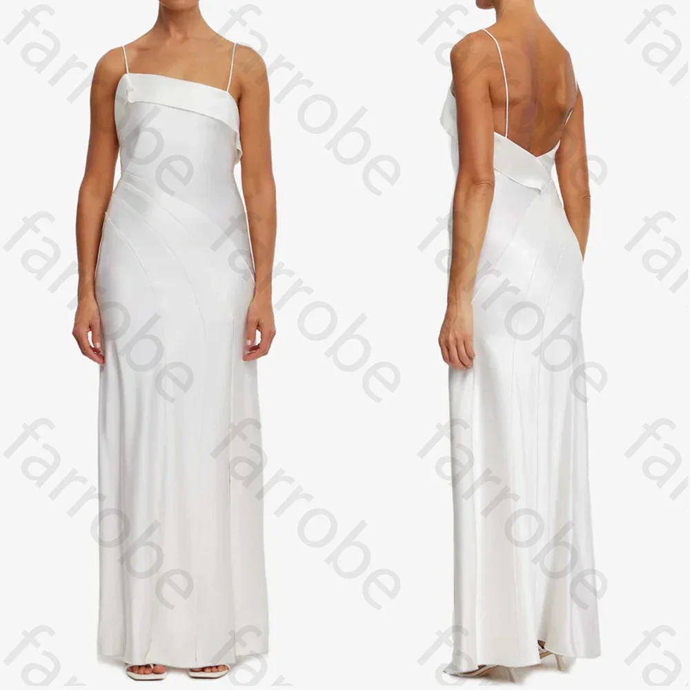 Элегантное атласное платье макси по индивидуальному заказу, вечерние платья трапециевидной формы, официальное изысканное платье высокого качества для выпускного вечера для женщин