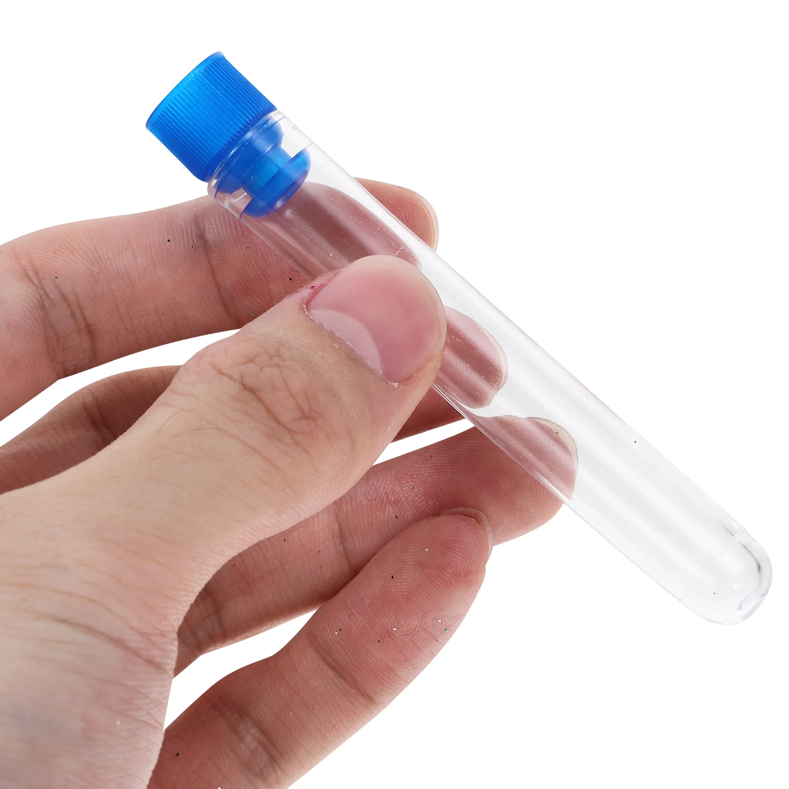 

50Pcs Scientific Test Tubes Clear Plastic Vials Durable for Sample Storage Laboratory Experiments Propagation Test Tubes