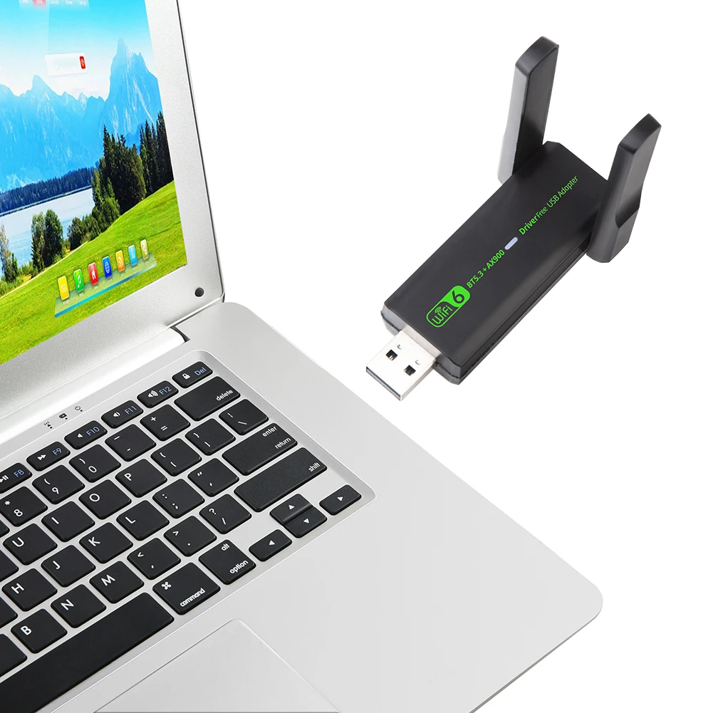 

USB WiFi 6 Bluetooth-Compatible 5.3 Adapter 2 in 1 Dongle Dual Band 2.4/5.8GHz Wireless Network Card Dongle Mini USB WiFi Dongle