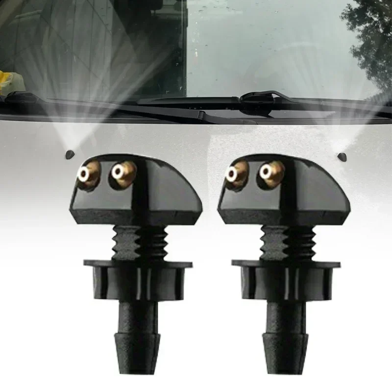 Car Windshield Wiper Washer Spray Nozzle Fits Most Car Models Car Dual Holes Windshield Washer Nozzle Wiper Water Spray Jet