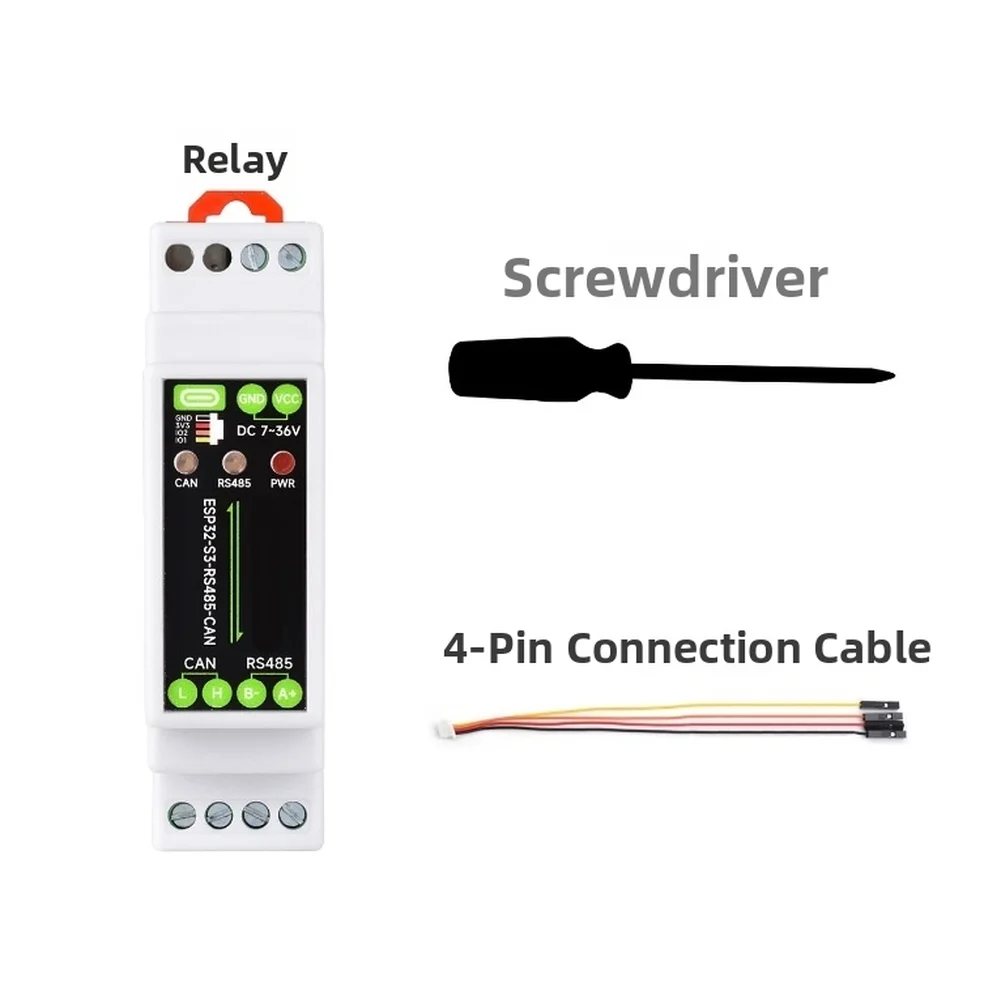 Industrial Control Relay with S3 Microcontroller RS485 CAN Isolation and 2.4GHz BLE for Device Interconnection