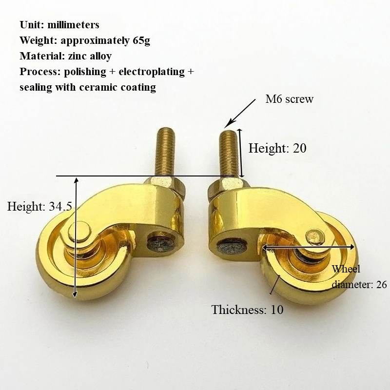 سبائك الزنك الخروع اكسسوارات الأثاث الجدول البيانو أريكة سرير المعادن العالمي الصامت الصينية سبائك الزنك الخروع #5