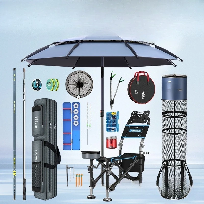 

Fishing rod set combination, full set of fishing gear, fishing box set,fishing equipment supplies, large wholesale