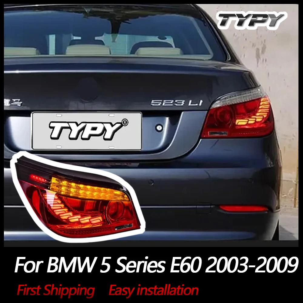 

TYPY Автомобильные задние фонари для BMW 5 серии E60 2003-2009 Светодиодные задние фонари Дневные ходовые огни Динамические указатели поворота