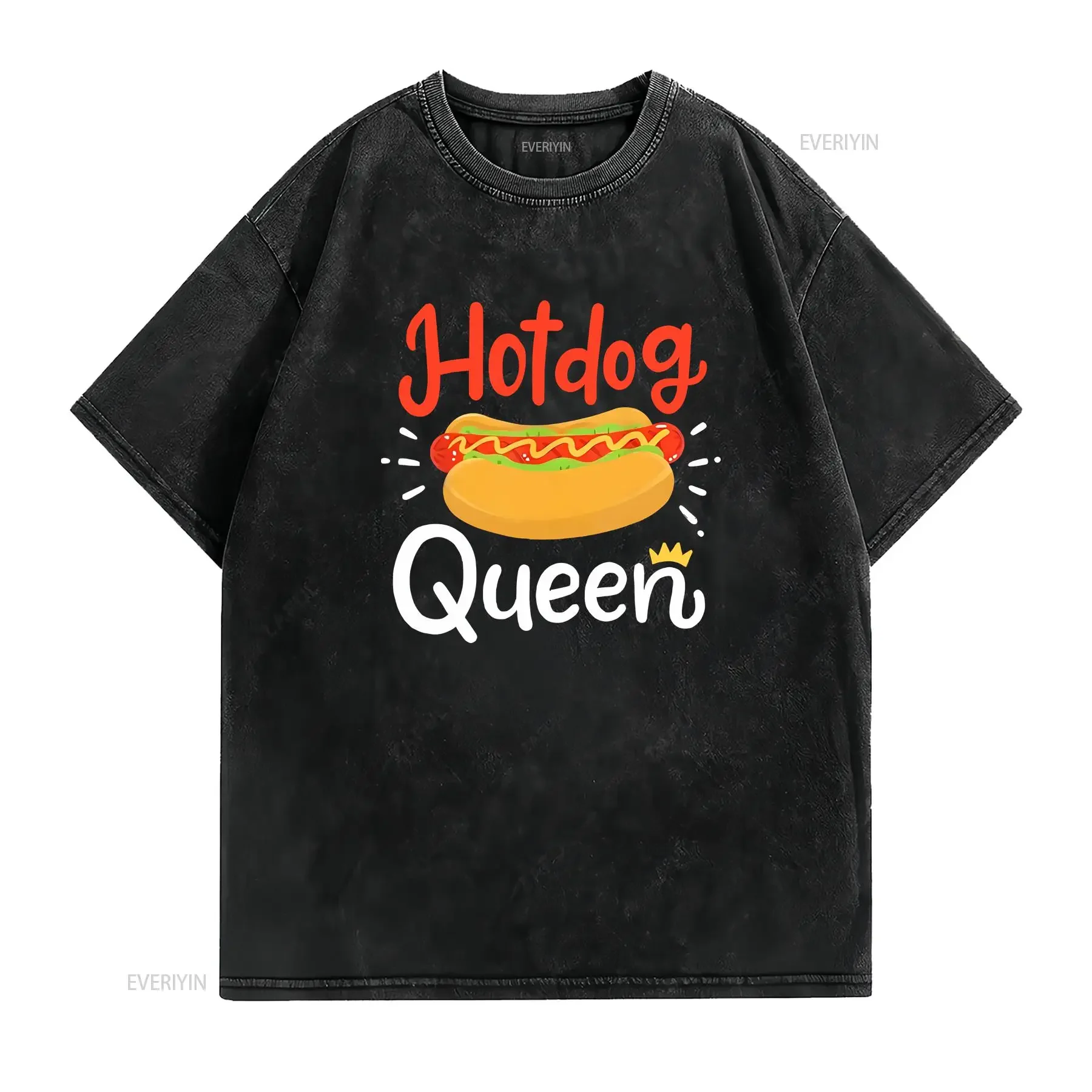 Hot Dog Hotdog T Shirt SweaT 14315 vintage Washed Casual Comfortable Top For Everyday Wear fashion Stylish Unisex Breathable