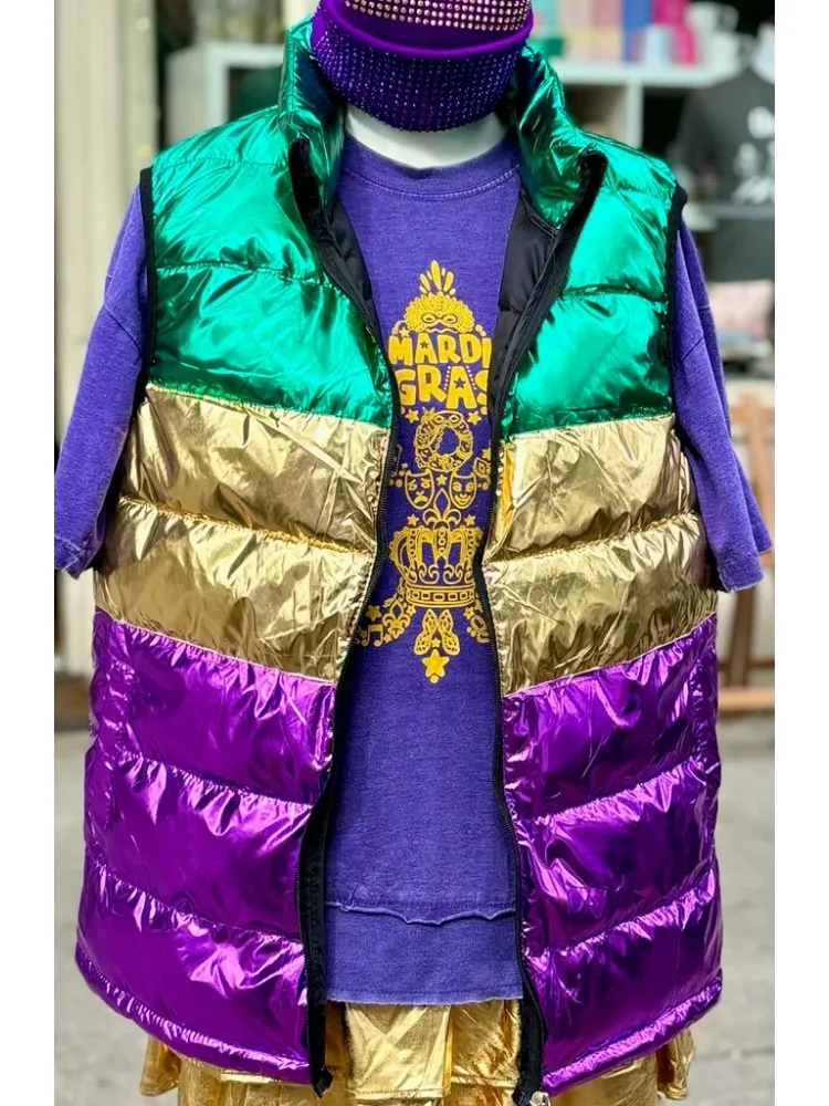 Gilets de mardi gras élégants avec UL, haut rétro, abonnés