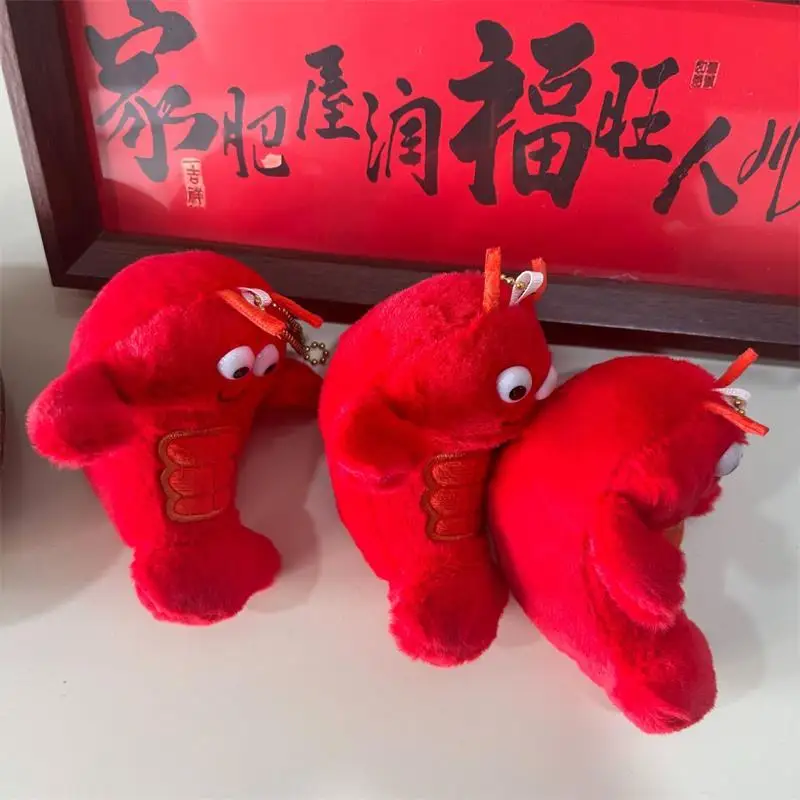 

1/2 PCS Couple Gift Cute Funny Muscle Lobster Simulation Food Plush Toy Stuffed Doll Keychain Backpack Pendant Bag Hang Ornament