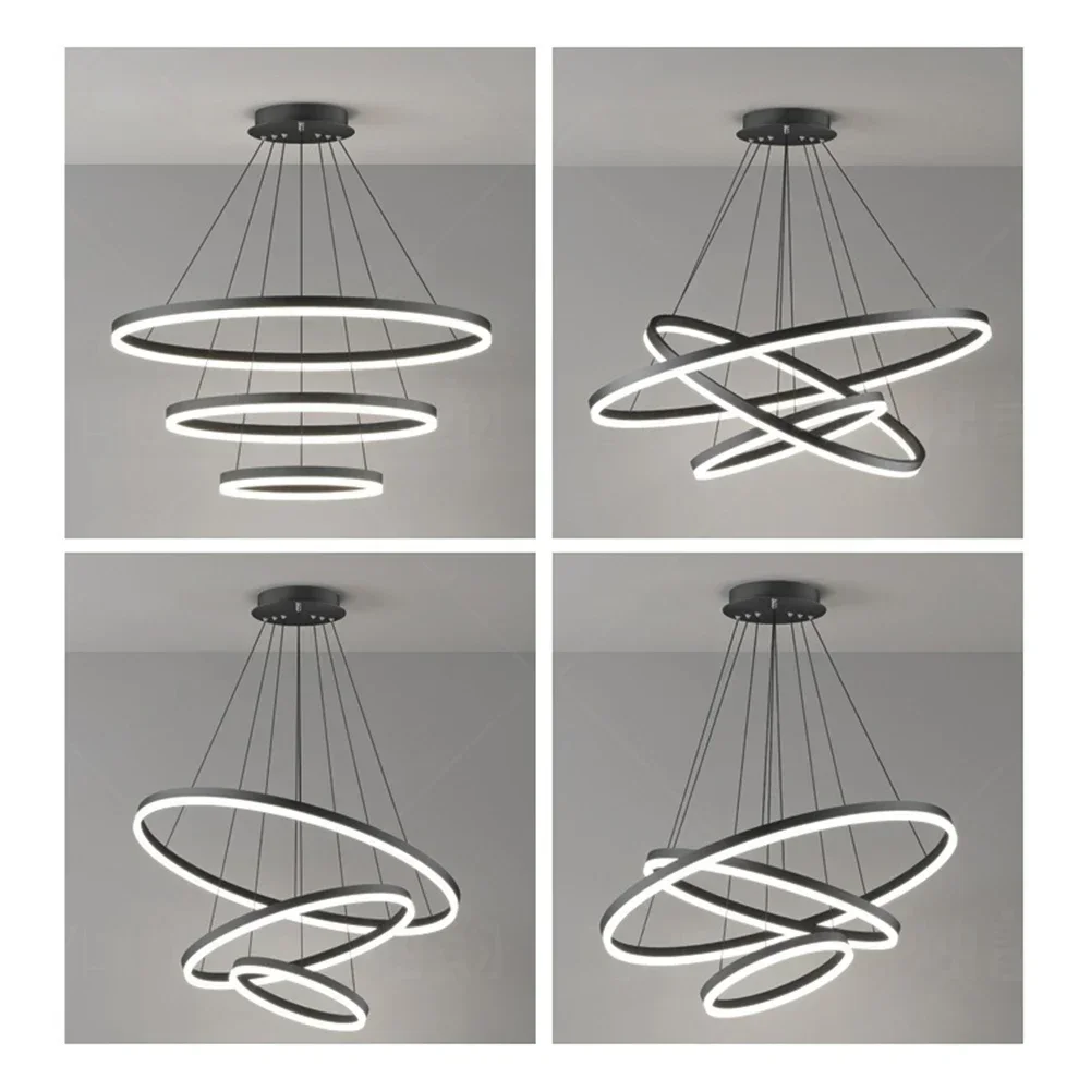 Simple Modern Ceiling Chandelier Adjustable Indoor Lighting High Brightness for Living Room Dining  Bedroom Decor Ornament