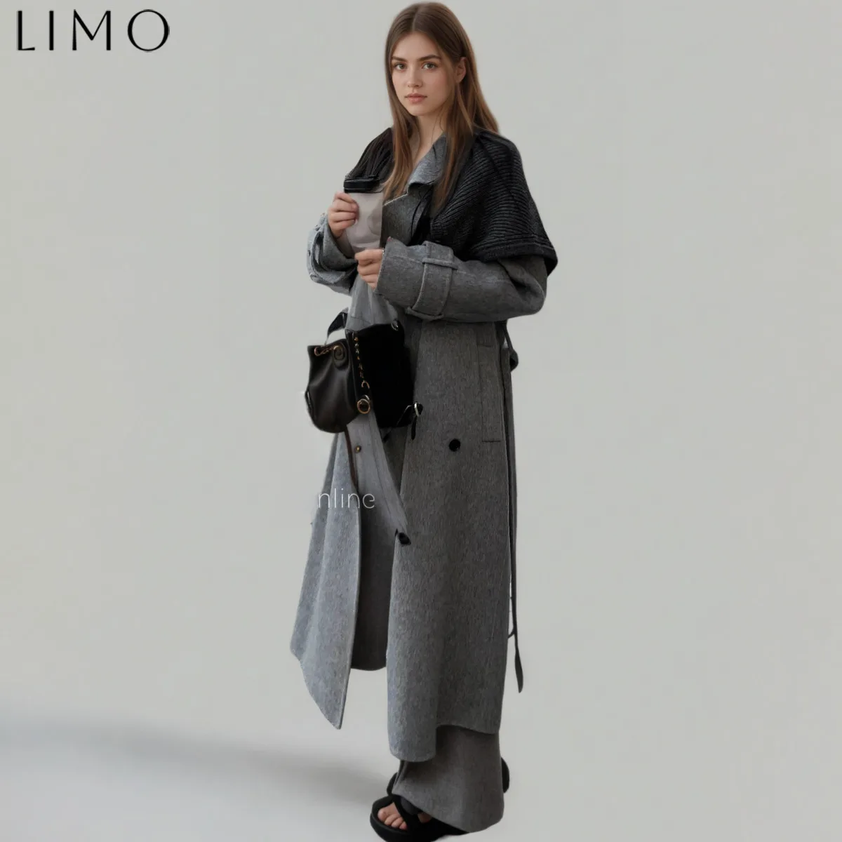 

LIMO 2025 шерстяно-хлопковое пальто женское винтажное офисное зимнее туристическое уличное пальто осень-зима шикарная верхняя одежда