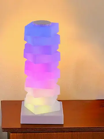 침실 머리맡 테이블 장식 조명 DIY 색상 변경 테이블 램프 RGB 16 색 LED 조명 터치 스위치 멀티 스텝 라이트